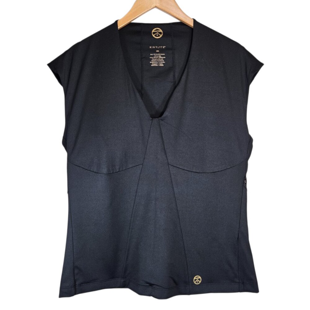 Kinflyte Unity V Top Eco Jersey in Noir Black